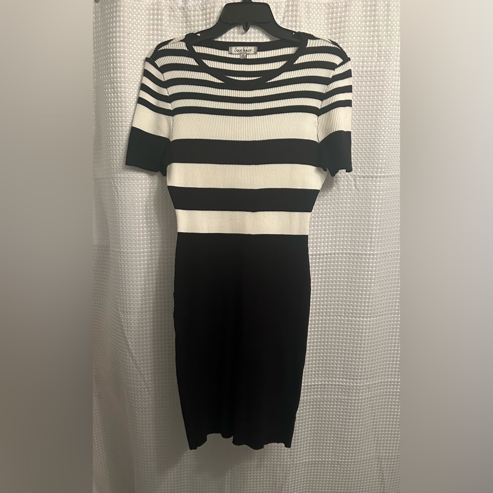 crave fame black and white dress xl